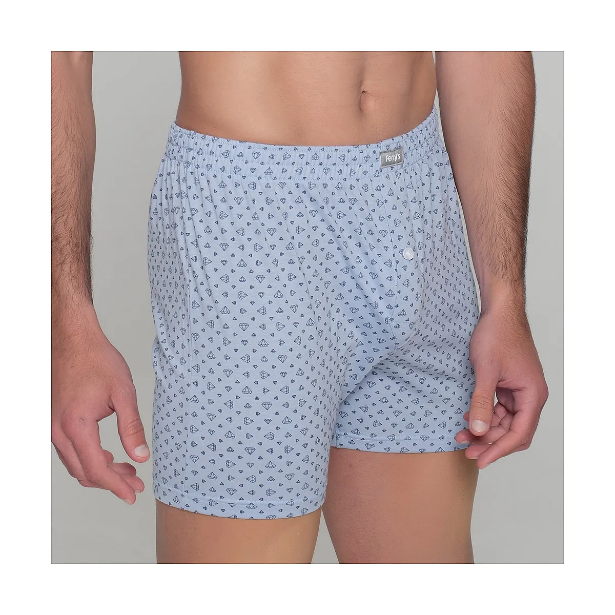 411b PACK 2 BLUE PRINTED BOXERS