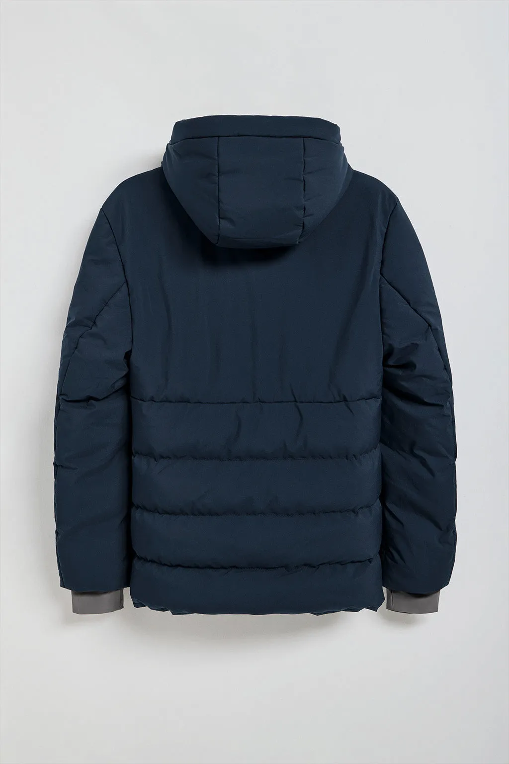 Abrigo azul marino Aspen acolchado de capucha fija y detalles Polo Club