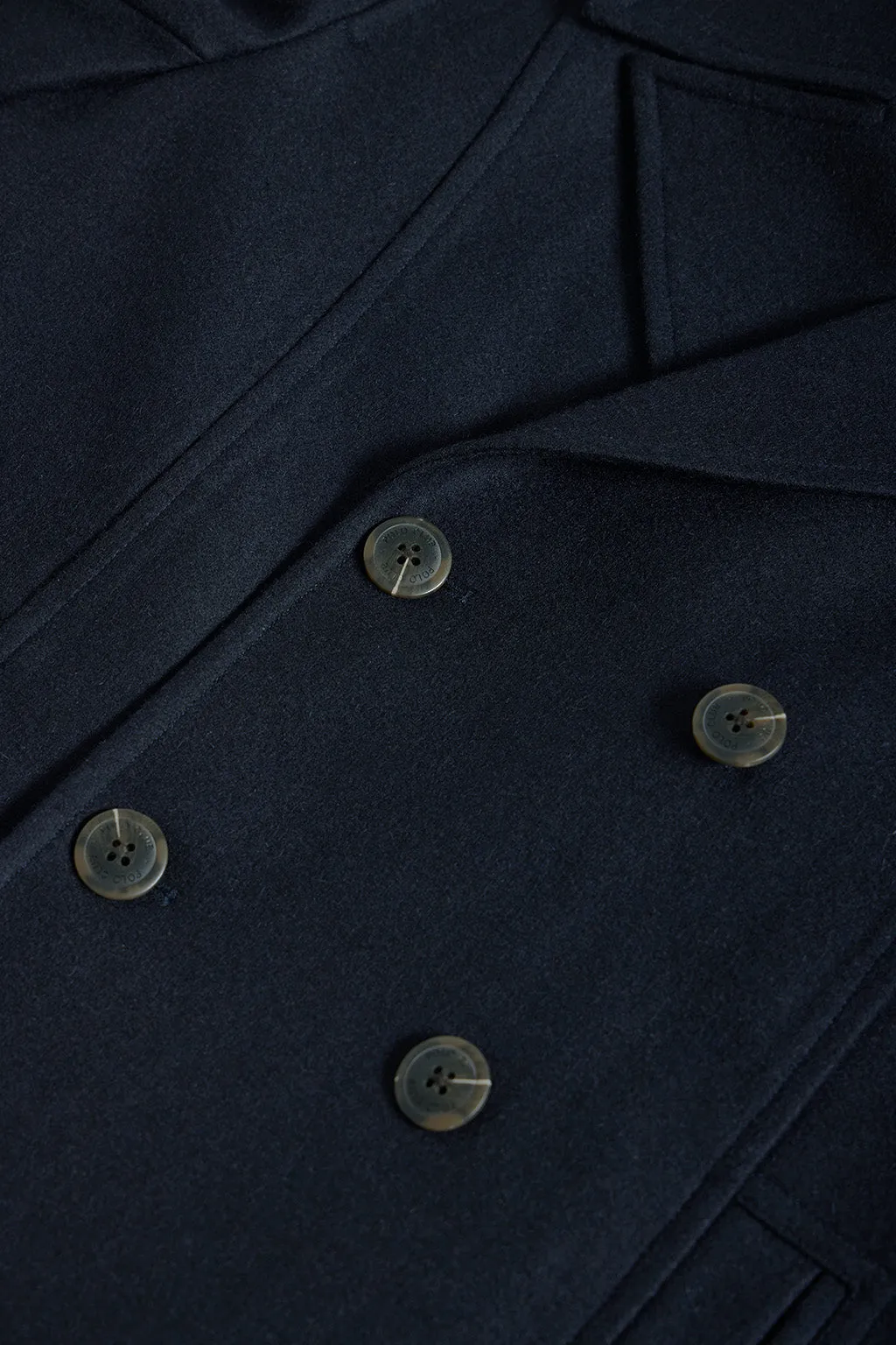 Abrigo lobo de mar Calum azul marino con detalles Polo Club