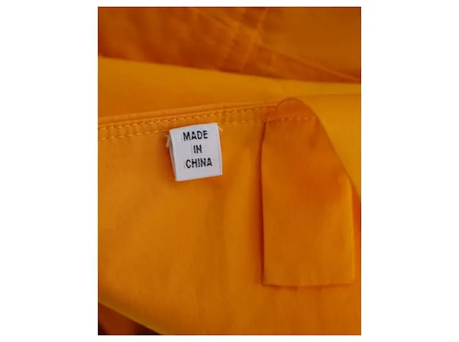 A.L.C EN.l.do. VESTIDO A MEDIDA JORDYN EN ALGODÓN AMARILLO 