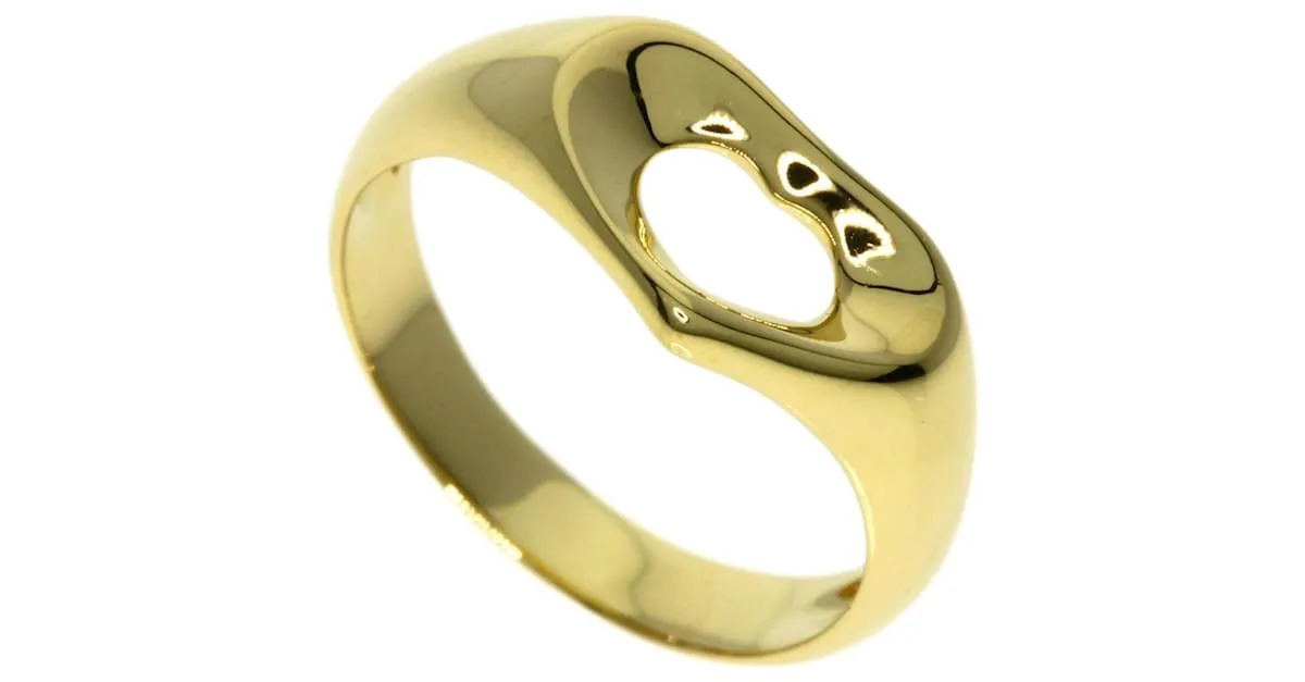 Anillo de banda de oro amarillo de 18K en forma de corazón Tiffany & Co. 