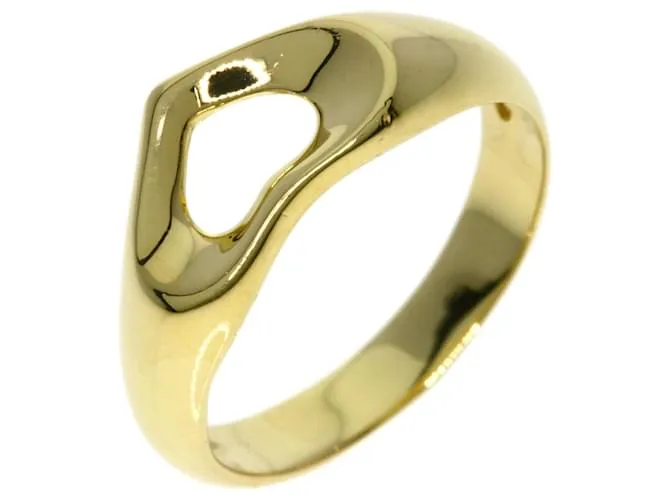 Anillo de banda de oro amarillo de 18K en forma de corazón Tiffany & Co. 
