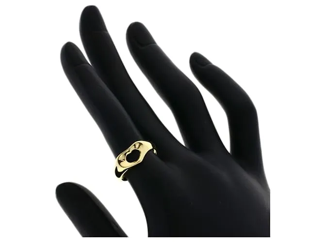 Anillo de banda de oro amarillo de 18K en forma de corazón Tiffany & Co. 