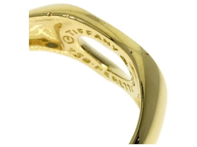 Anillo de banda de oro amarillo de 18K en forma de corazón Tiffany & Co. 