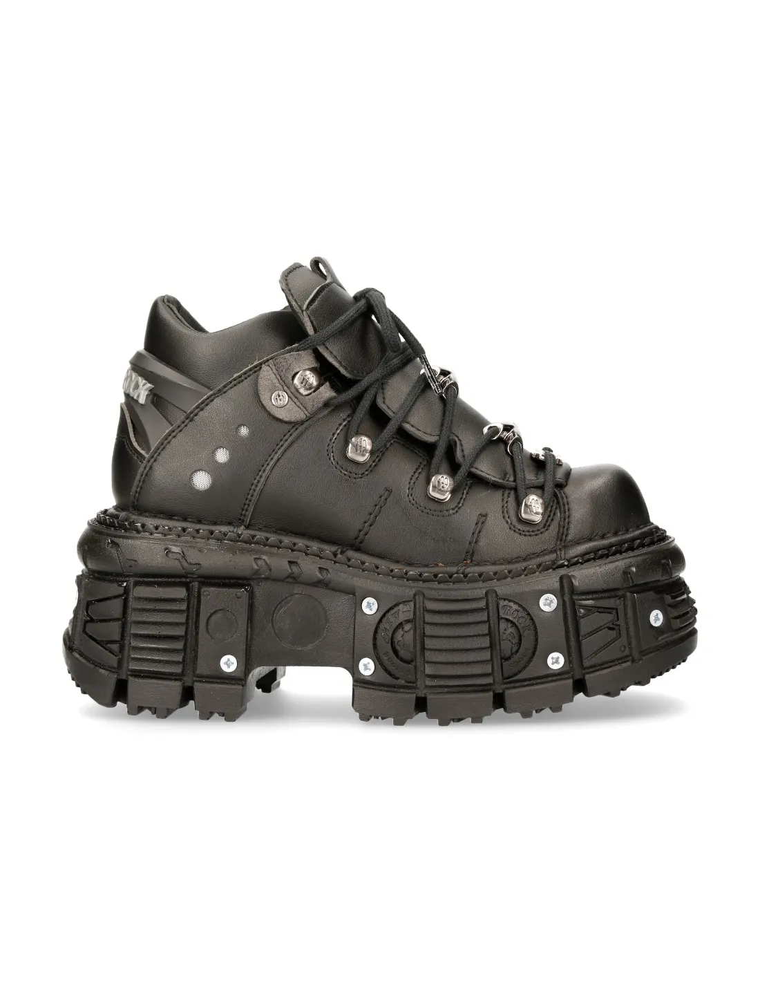 ANKLE BOOT BLACK IMPERFECT WITH LACES MTANK106NV2