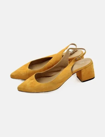 Au revoir cinderella Mule básico amarillo