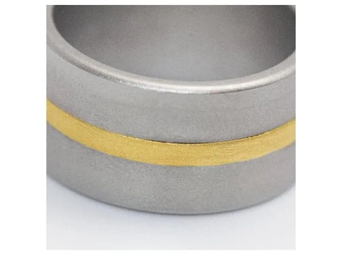 Autre Marque Anillo NIESSING FUSION en Oro Amarillo y Acero. Dorado 