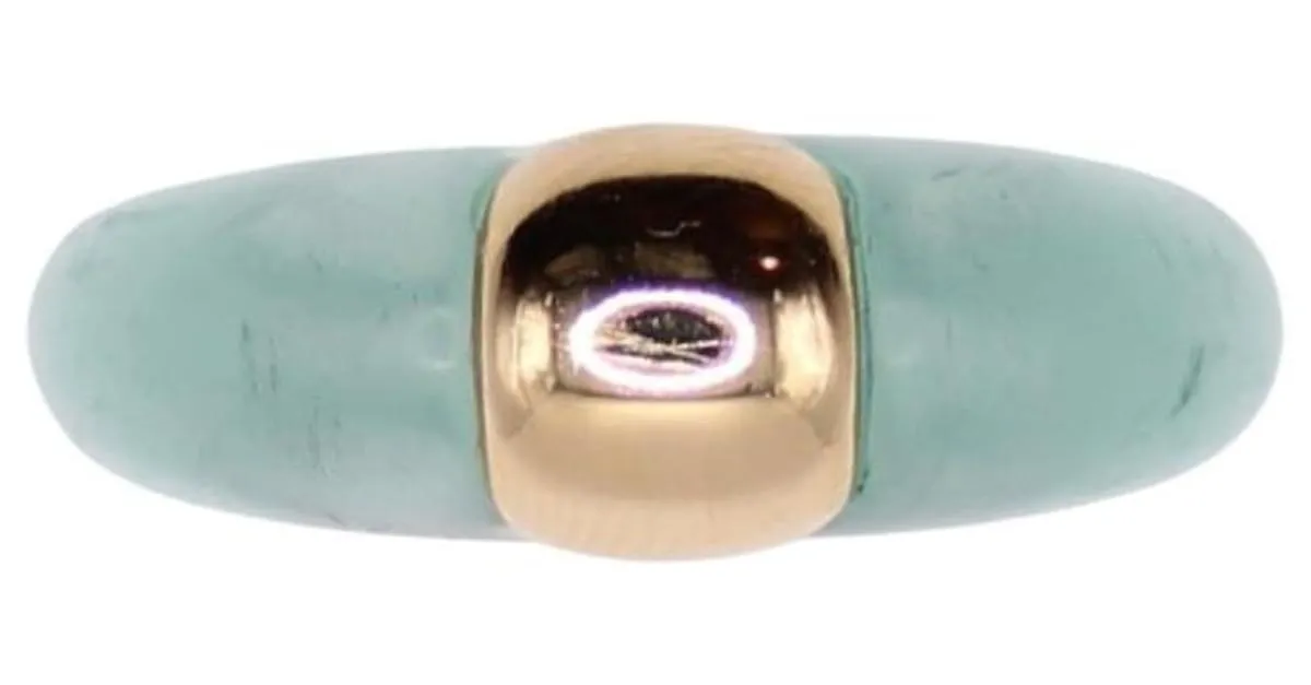 Autre Marque Anillo resina laguna oro amarillo 750%O Gold hardware 