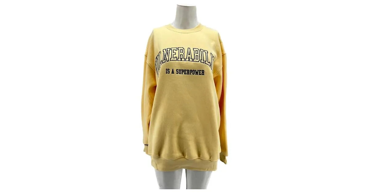 Autre Marque NO FIRMA / UNSIGNED Prendas de punto T.Internacional M Algodón Amarillo 