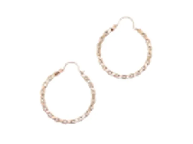 Autre Marque Pendientes aro trenzado de oro amarillo 750%O Gold hardware 