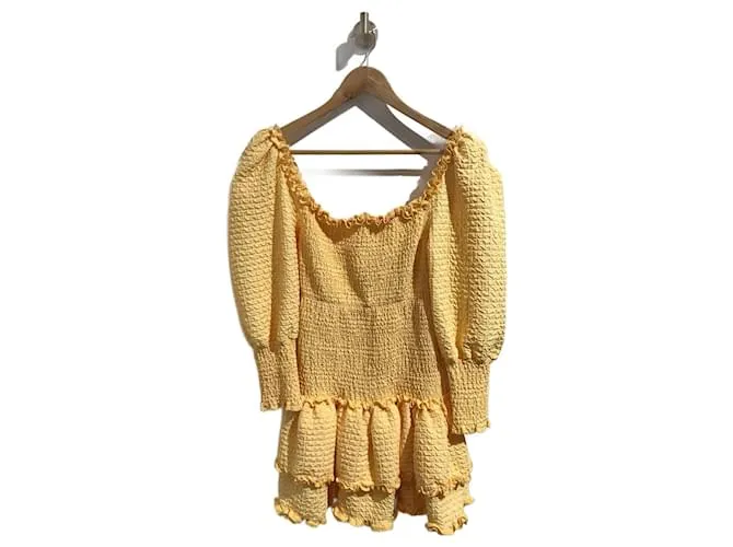 Autre Marque RAISA VANESSA Vestidos T.Internacional M Algodón Amarillo 