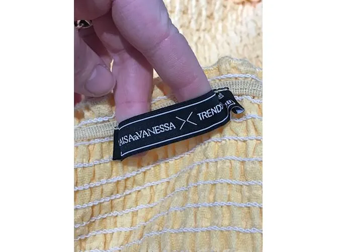 Autre Marque RAISA VANESSA Vestidos T.Internacional M Algodón Amarillo 