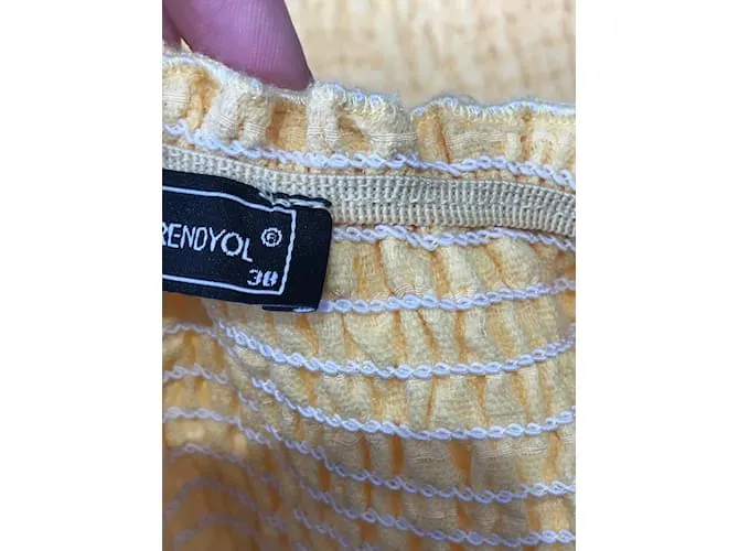 Autre Marque RAISA VANESSA Vestidos T.Internacional M Algodón Amarillo 