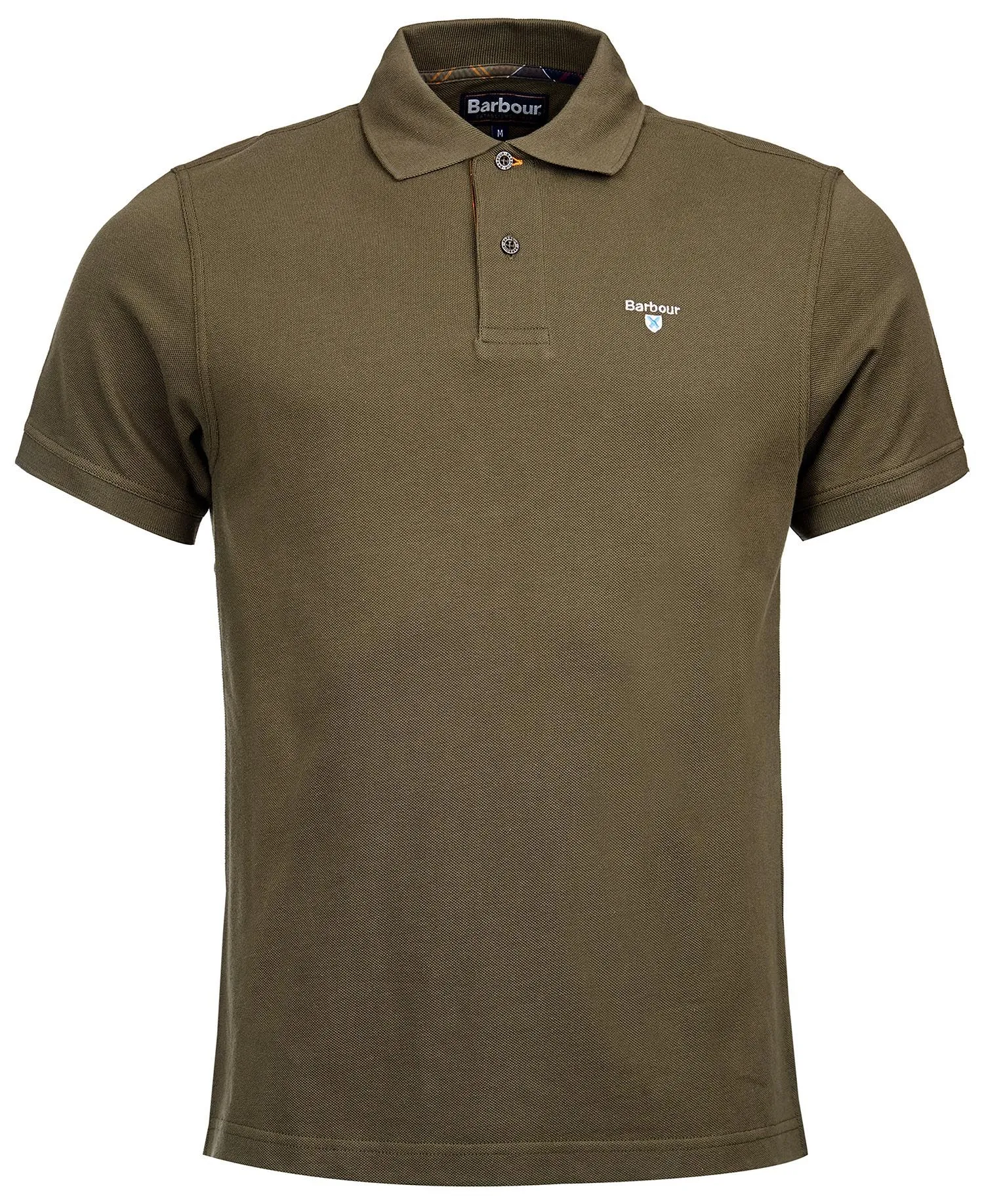 BARBOUR TARTAN PIQUE POLO DARK OLIVE