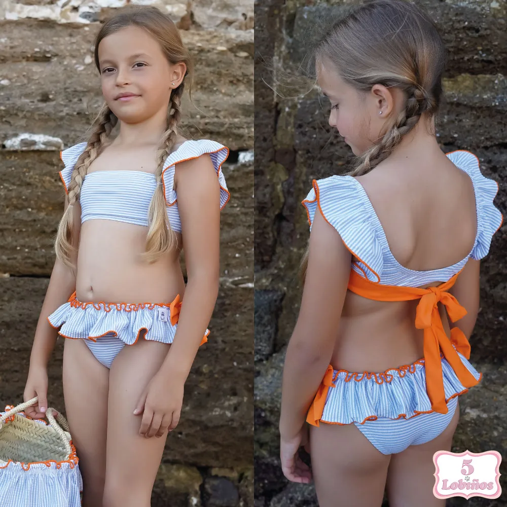 BIKINI NIÑA MANDARINA Marena