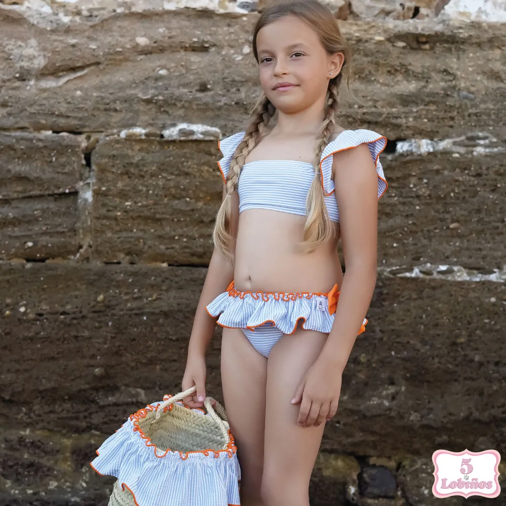 BIKINI NIÑA MANDARINA Marena