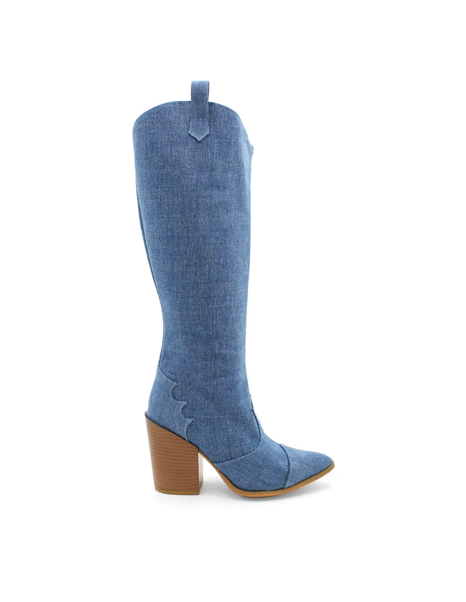 Botas altas Exterior Textil Color Azul Para Mujer De RBCOLLECTION
