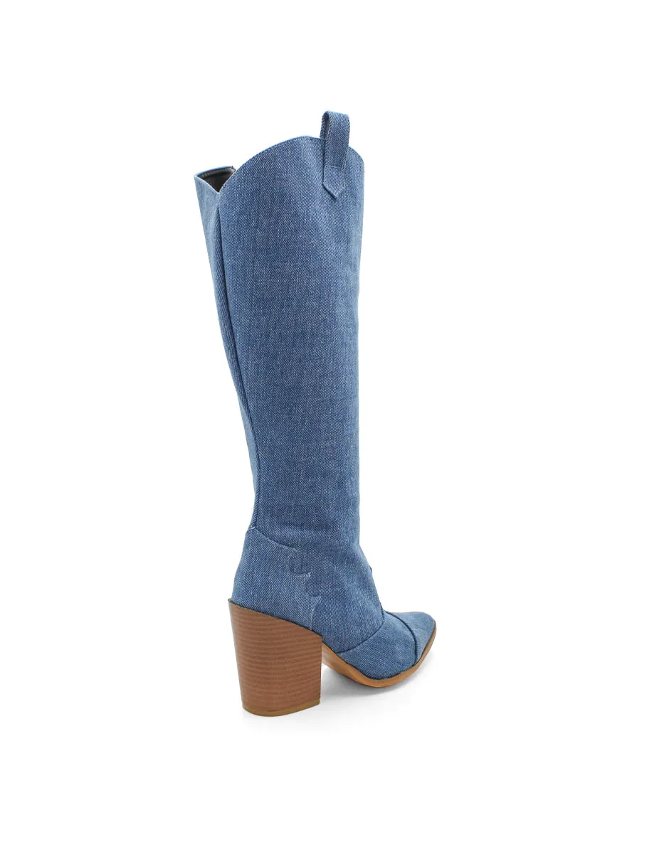 Botas altas Exterior Textil Color Azul Para Mujer De RBCOLLECTION