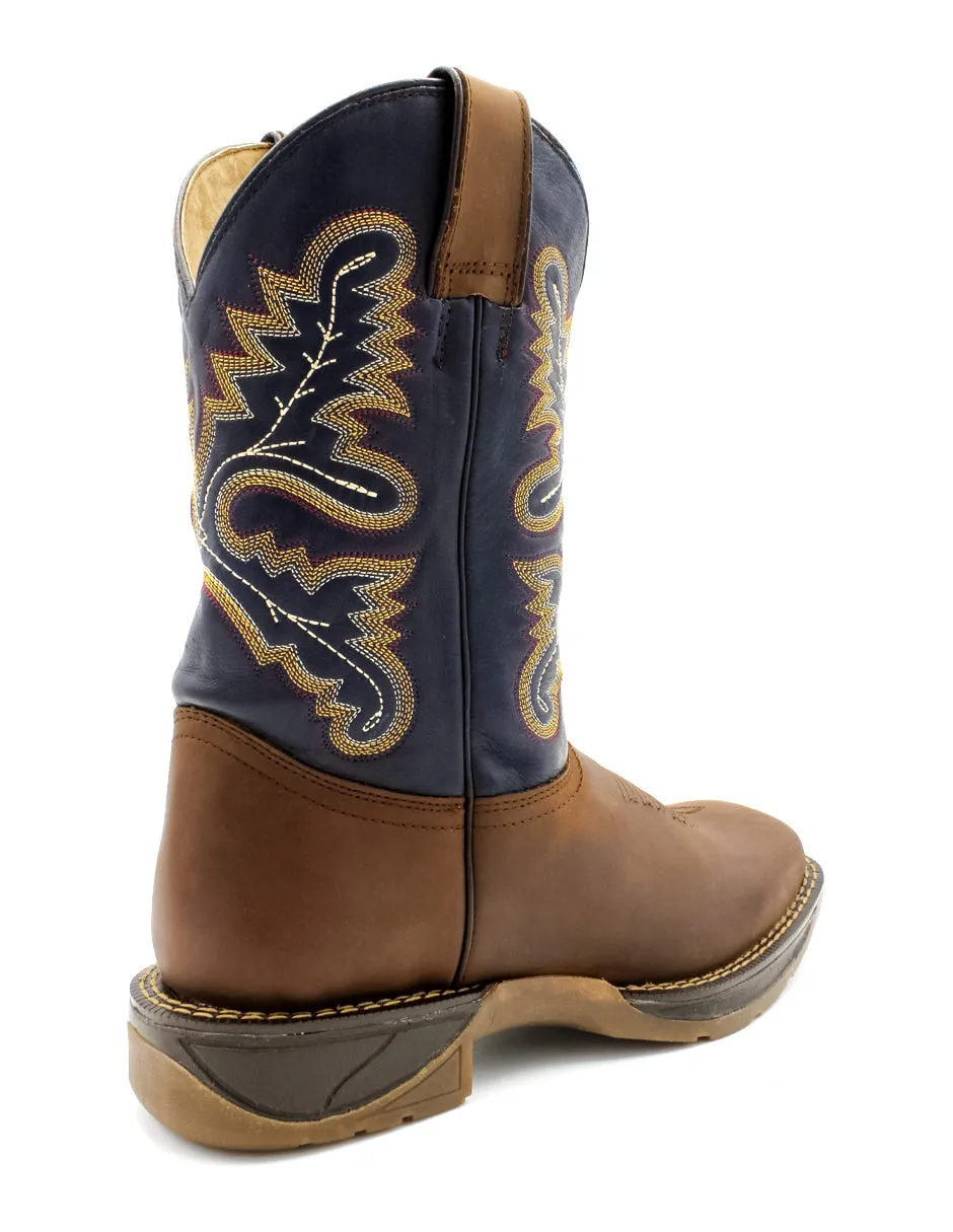 Botas western Exterior Piel Color Azul Para Hombre De RBCOLLECTION