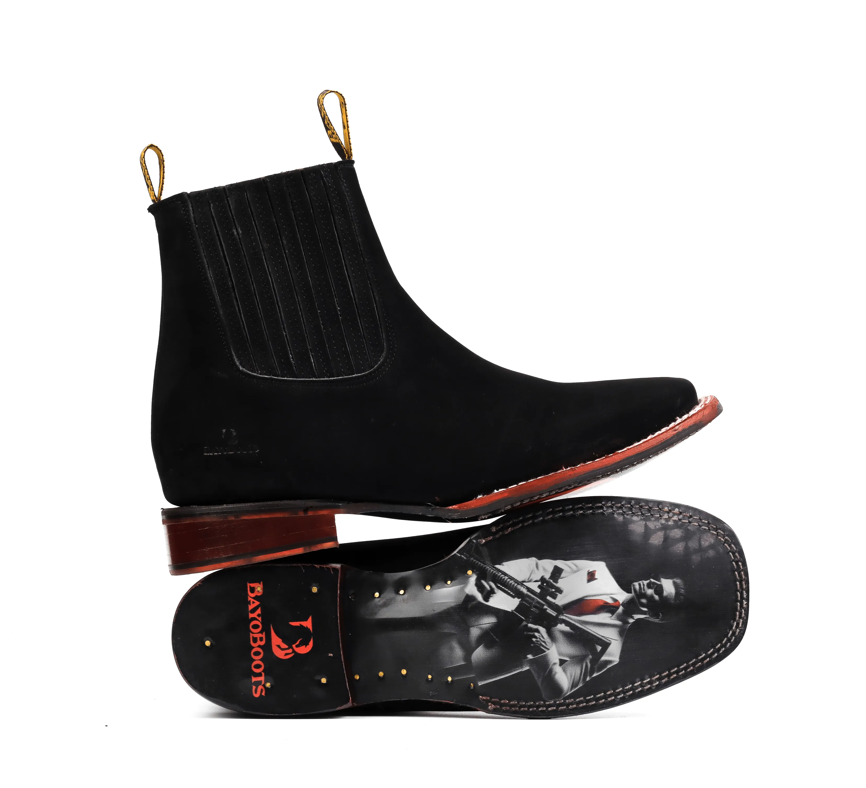 Botin Vaquero Agente 007 Negro