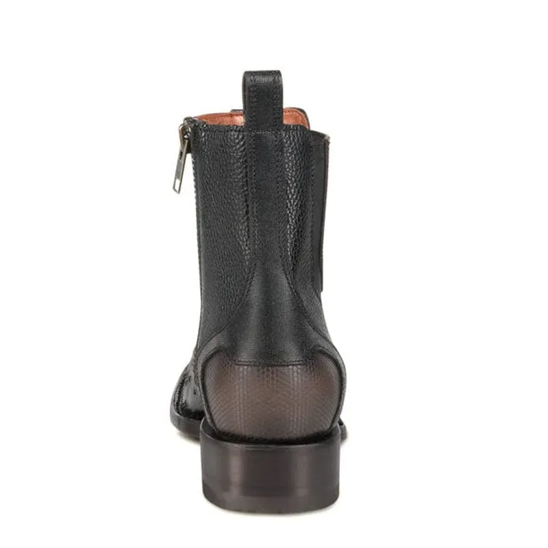 Botin Vaquero Avestruz Negro
