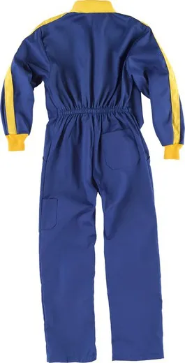 Buzo de niño Cuello solapa a juego con puños Azulina / Amarillo