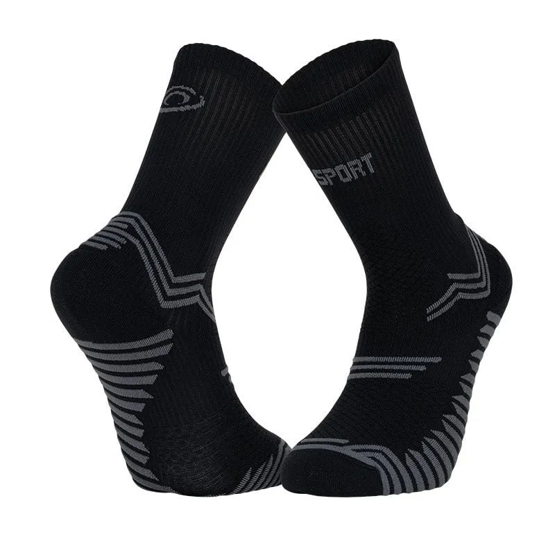 Calcetines de trail running BV sport Trail Ultra + (Negro/Gris)