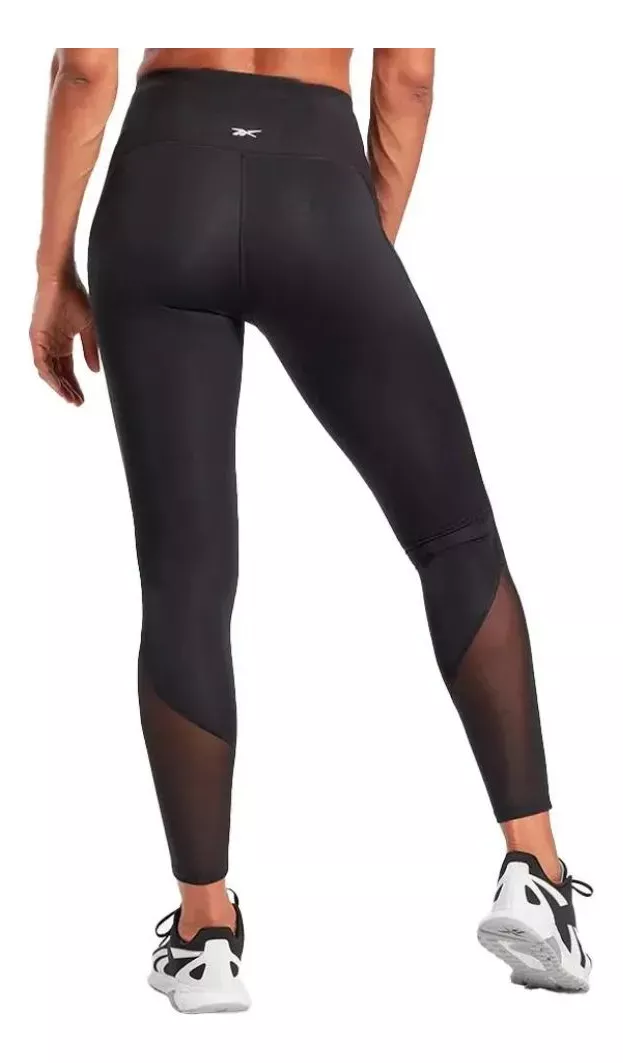 Calza Reebok Lux Perform Tight Tobillo Transparencia Mujer