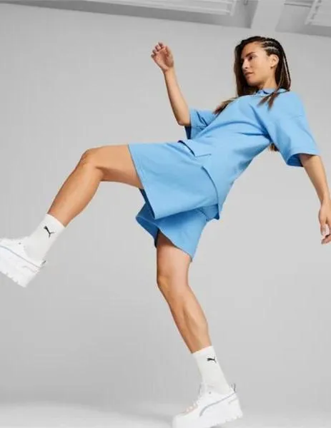 Camisa azul para mujer Classics de Puma