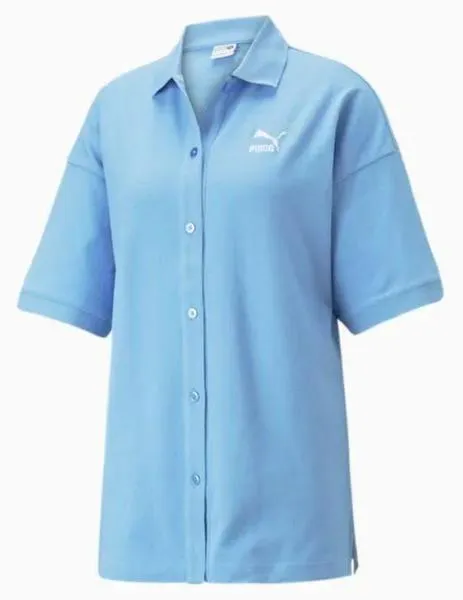 Camisa azul para mujer Classics de Puma