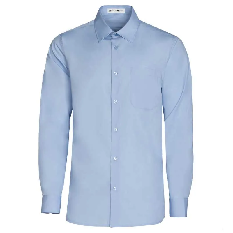 CAMISA BASIC CELESTE DE HOMBRE MANGA LARGA DELON  ROGER