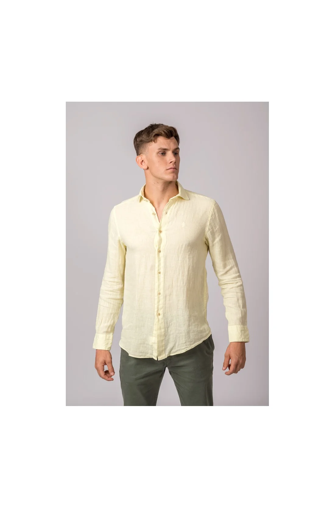 CAMISA LINO AMARILLO