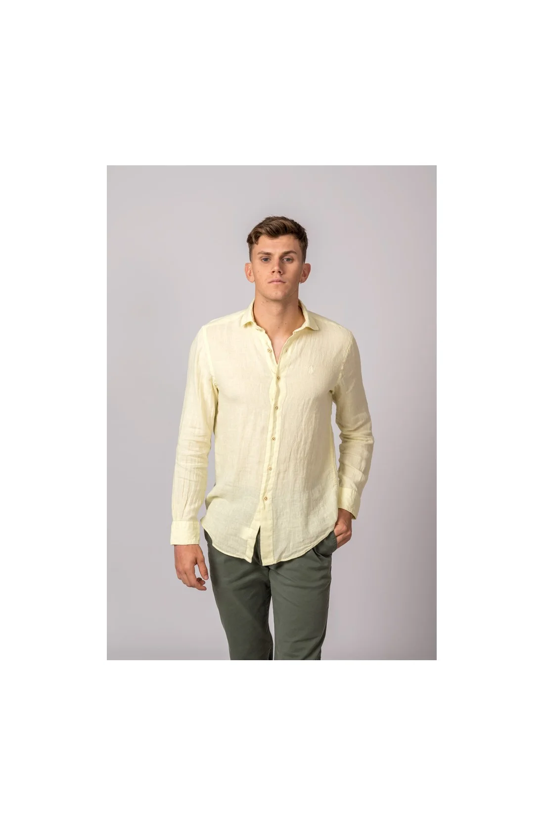 CAMISA LINO AMARILLO