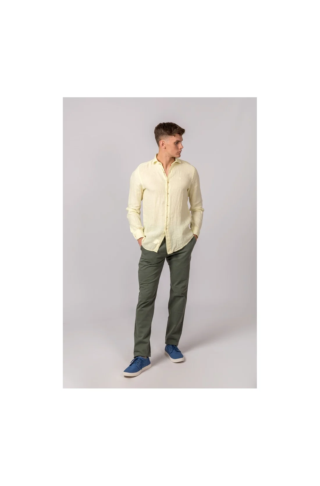 CAMISA LINO AMARILLO
