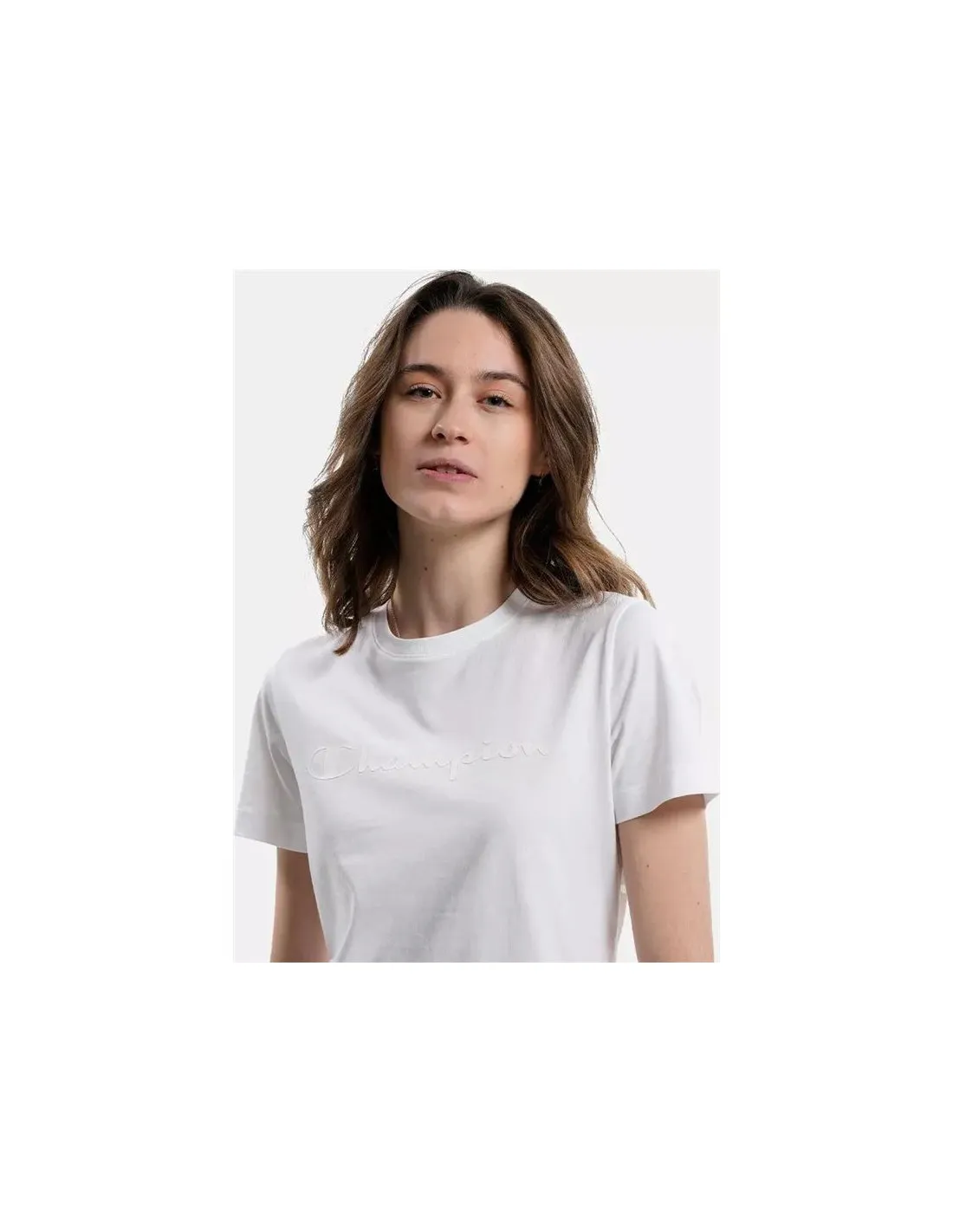 Camiseta Champion Crewneck Blanco Mujer