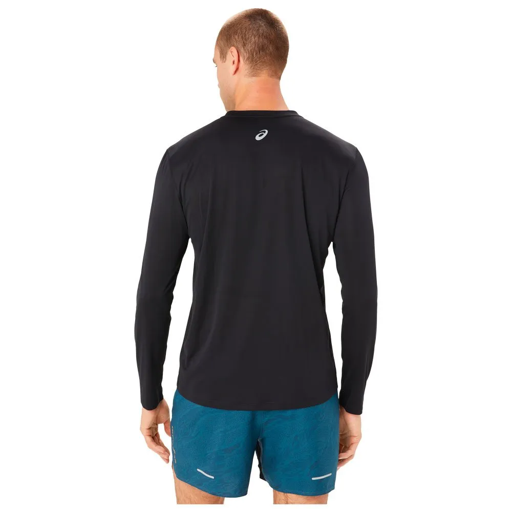 Camiseta de trail Asics Fujitrail Logo Ls Top Performance Black Carbon Fellow Yellow