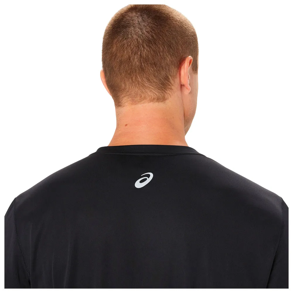 Camiseta de trail Asics Fujitrail Logo Ls Top Performance Black Carbon Fellow Yellow