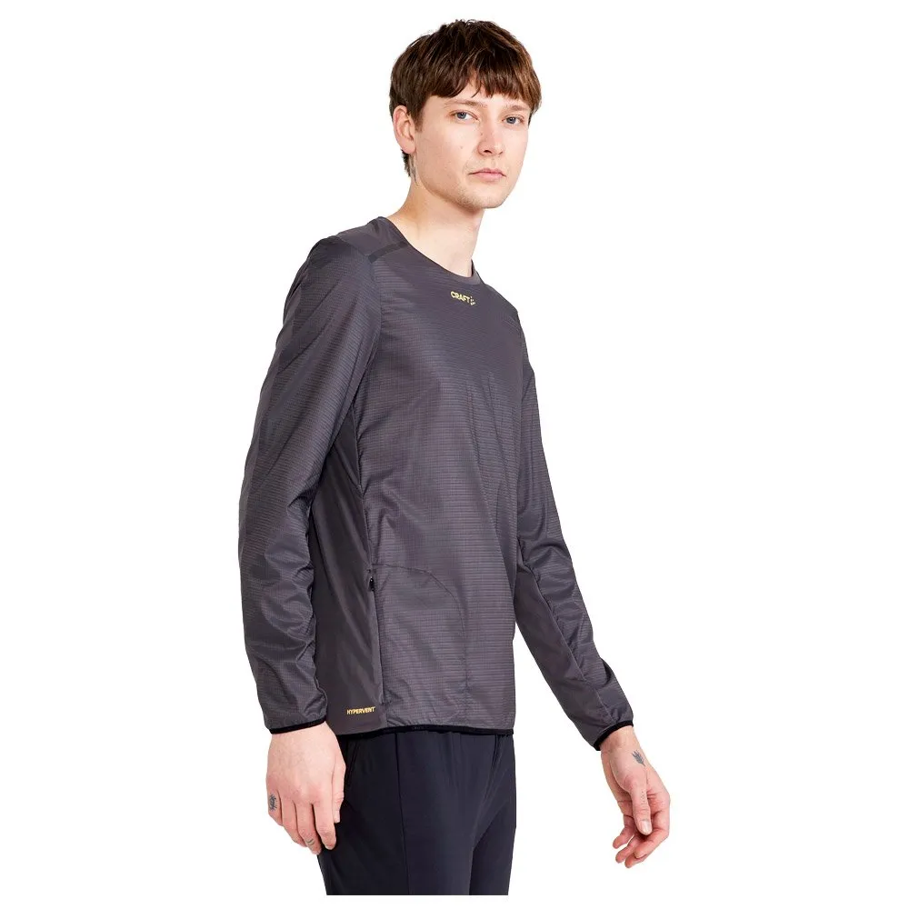 CAMISETA DE TRAIL CRAFT PRO HYPERVENT LS WIND TOP GRANITECALM