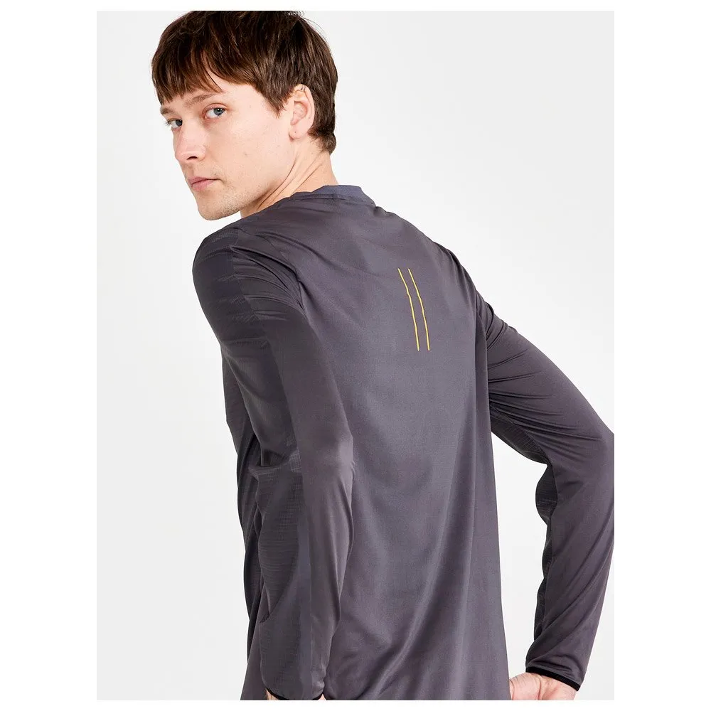 CAMISETA DE TRAIL CRAFT PRO HYPERVENT LS WIND TOP GRANITECALM