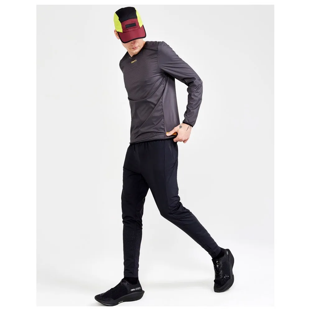 CAMISETA DE TRAIL CRAFT PRO HYPERVENT LS WIND TOP GRANITECALM
