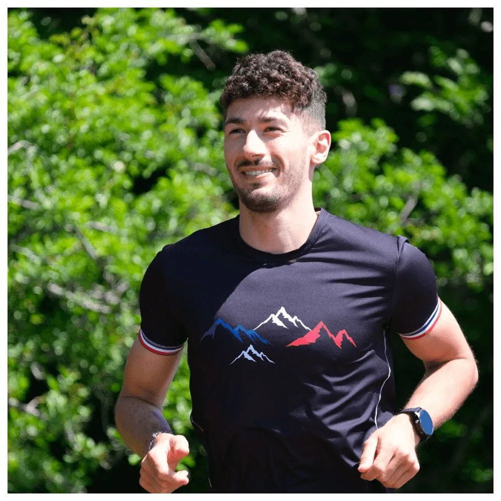 Camiseta de trail Le Colibri Frenchy Le Montagnard Noir