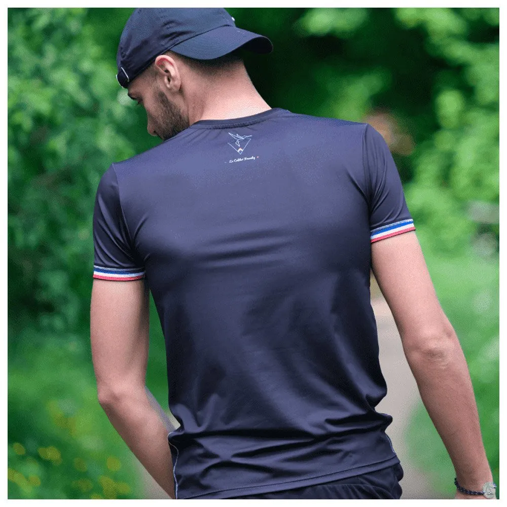 Camiseta de trail Le Colibri Frenchy Le Montagnard Noir