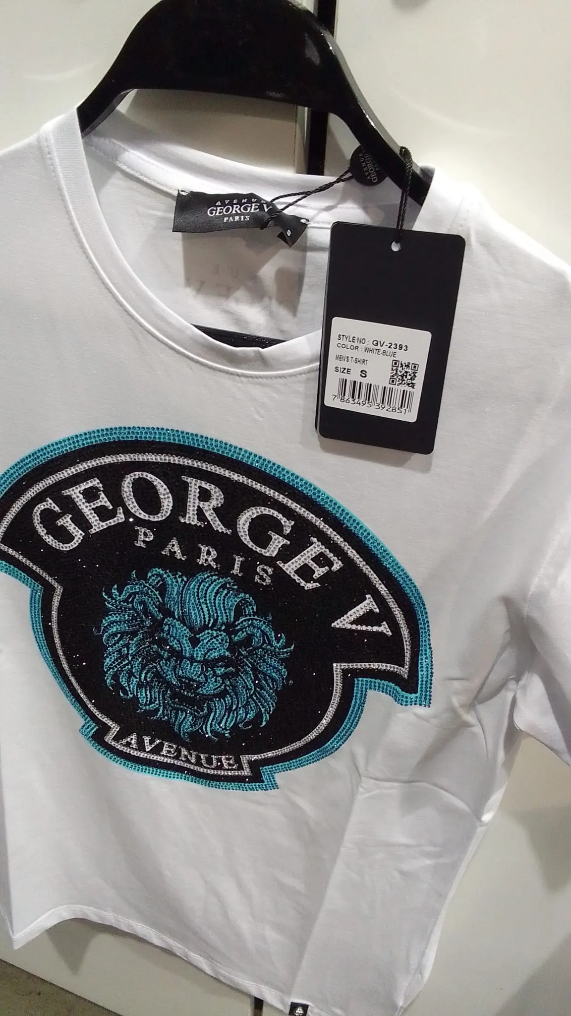 CAMISETA GEORGE V  GV2393 WHITE/BABY BLUE
