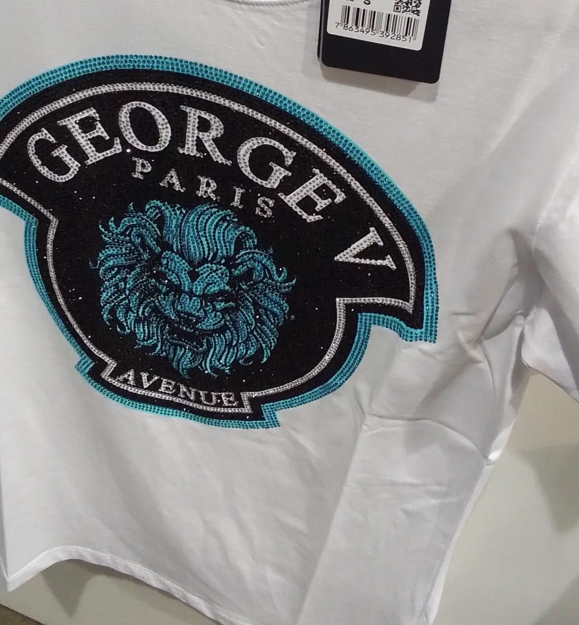 CAMISETA GEORGE V  GV2393 WHITE/BABY BLUE