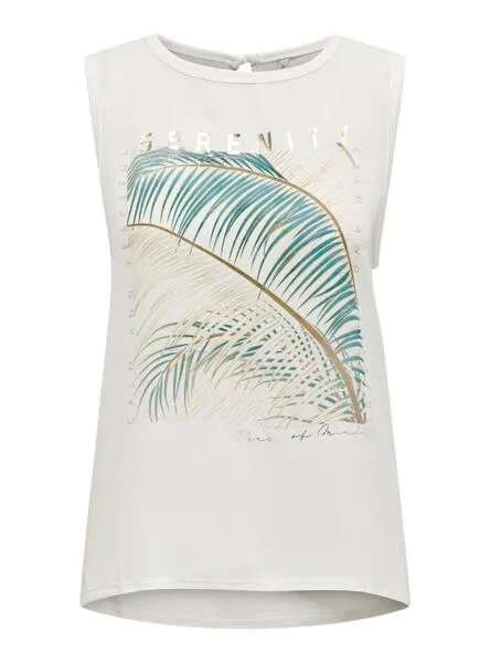 Camiseta Only Flora Blanco Para Mujer