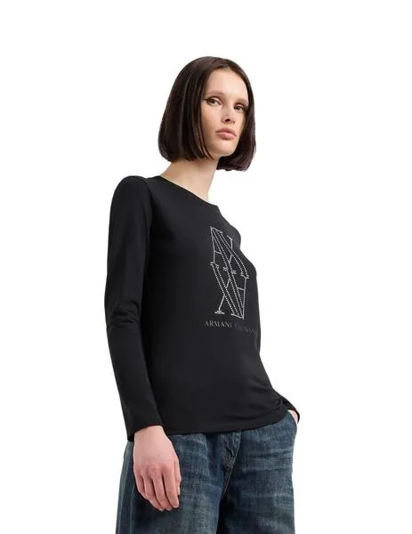 Camisetas y Tops ARMANI EXCHANGE negro Mujer: ¡Compra ya!