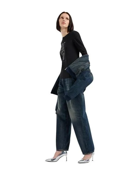 Camisetas y Tops ARMANI EXCHANGE negro Mujer: ¡Compra ya!