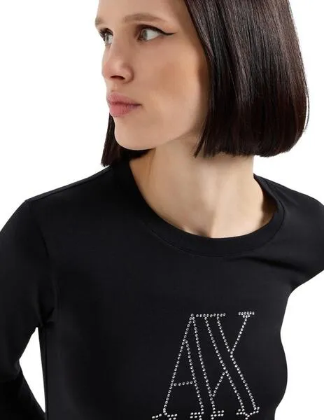 Camisetas y Tops ARMANI EXCHANGE negro Mujer: ¡Compra ya!