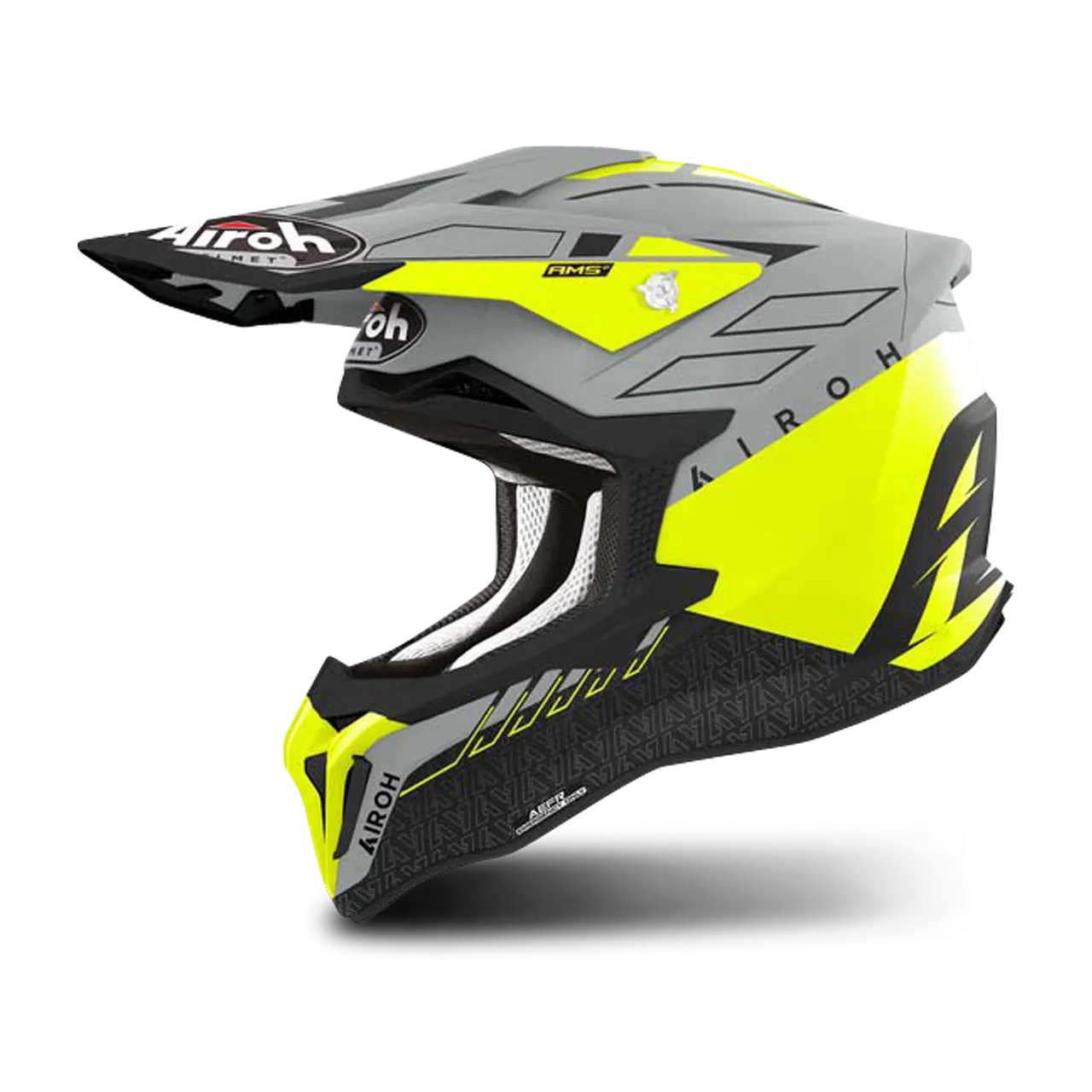 Casco de Cross Airoh Strycker Skin Amarillo Mate 