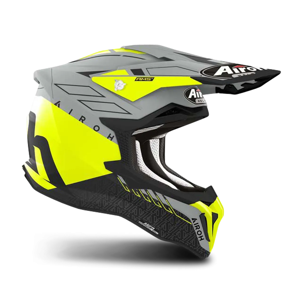 Casco de Cross Airoh Strycker Skin Amarillo Mate 